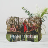 Plaid Tidings Holiday Kaart (Staand voorkant)