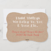 Plaid Tidings Holiday Kaart (Achterkant)