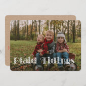 Plaid Tidings of Joy Holiday Kaart (Voorkant / Achterkant)