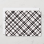 Plaid Tidings Zwart Wit Plaid Back Vakantie Kaart (Achterkant)