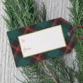 Plaid traditie Kerstmis Cadeaulabel
