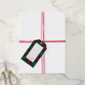 Plaid traditie Kerstmis Cadeaulabel (Met Touw)