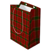 Plaid Tree Gift Bag Medium Cadeauzakje (Achterkant Gekanteld)