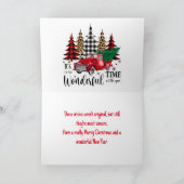 PLAID TREES KERSTMIS KAART (Binnen)