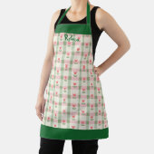 Plaid Tulip Women's Apron with Custom Name Schort (Insitu)