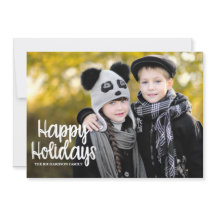 Plaid Typografie Grote foto Vakantie Plat kaartje