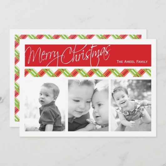Plaid | Vakantie 3 van Kerstmis de Kaart van de (Voorkant / Achterkant)