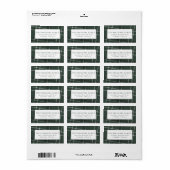 Plaid vakantie groen retouradres sticker (Full Sheet)