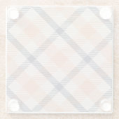 Plaid Vakantie Herfst Herfst Thanksgiving Oogst Le Glazen Onderzetter (Achterkant)