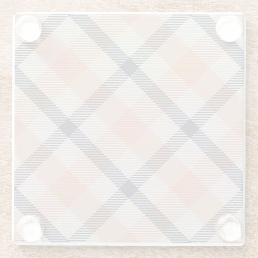 Plaid Vakantie Herfst Herfst Thanksgiving Oogst Le Glazen Onderzetter (Achterkant)