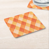 Plaid Vakantie Herfst Herfst Thanksgiving Oogst Le Kartonnen Onderzetters (Schuin)