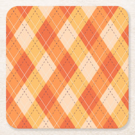 Plaid Vakantie Herfst Herfst Thanksgiving Oogst Le Kartonnen Onderzetters