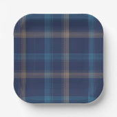 Plaid Vakantie Papier Borden Papieren Bordje (Voorkant)