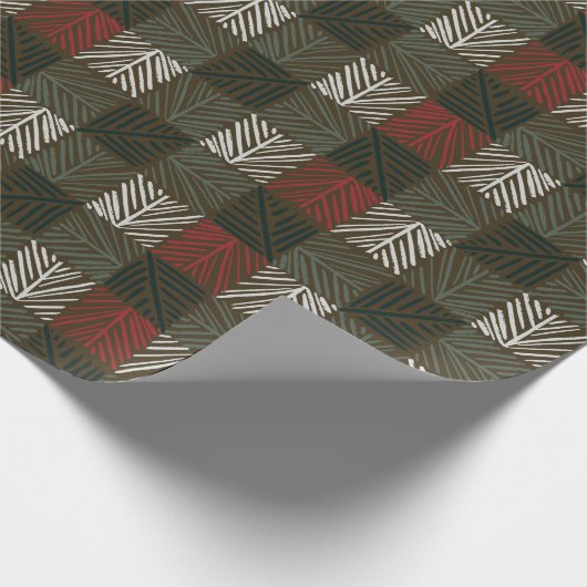 Plaid van dennennaald cadeaupapier (Hoek)