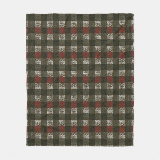 Plaid van dennennaald fleece deken (Voorkant)