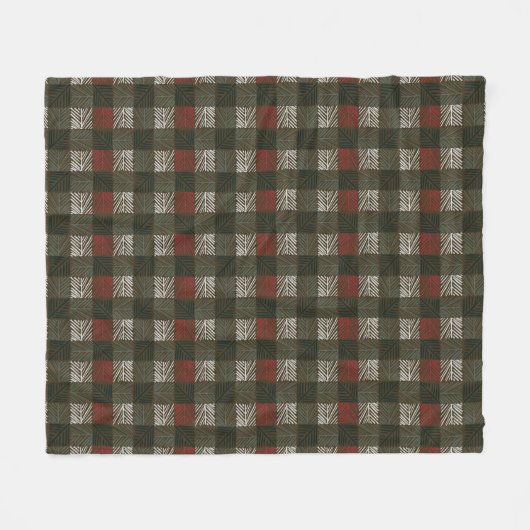Plaid van dennennaald fleece deken (Voorkant (Horizontaal))