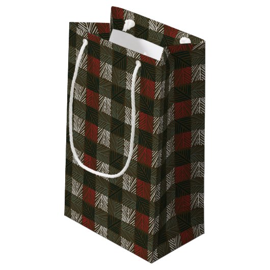 Plaid van dennennaald klein cadeauzakje (Achterkant Gekanteld)