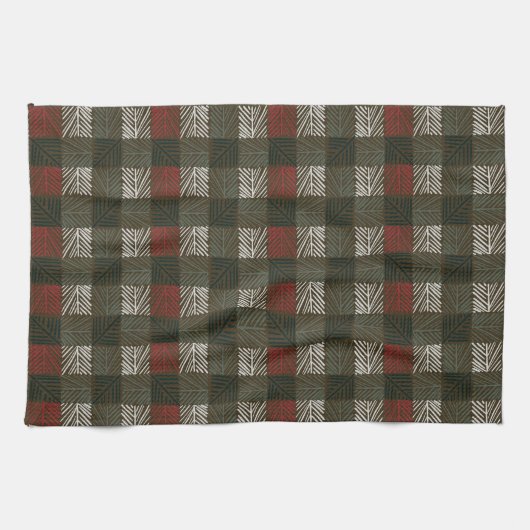 Plaid van dennennaald theedoek (Horizontaal)