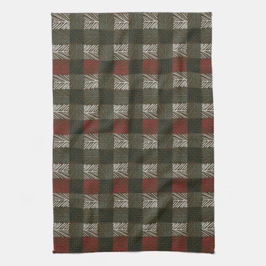 Plaid van dennennaald theedoek (Verticaal)