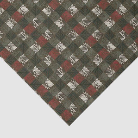 Plaid van dennennaald tissuepapier (Detail)