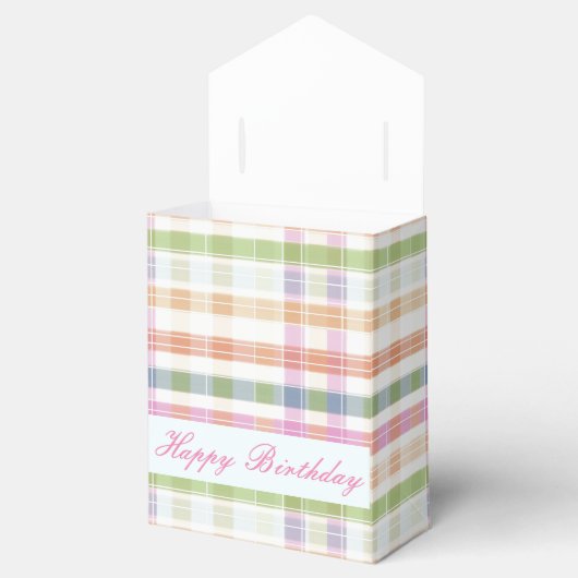  Plaid Verjaardag gunstbox Bedankdoosjes (Geopend)