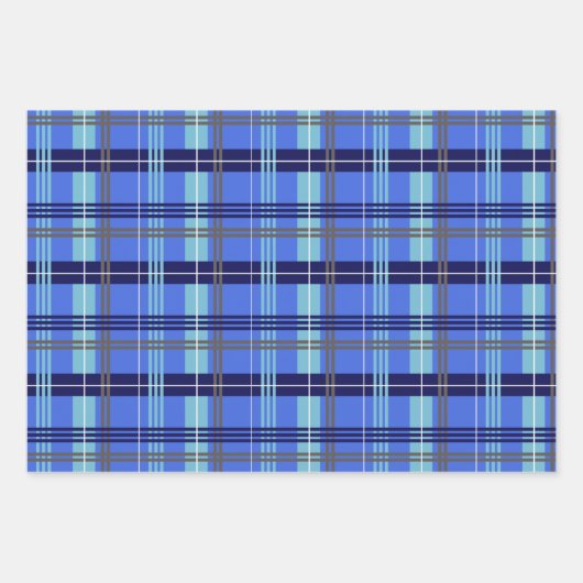 Plaid Verpakkend Document Vlak Blad (Gemengde Reek Inpakpapier Vel (Voorkant 3)