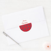 Plaid Vrolijke Kerst Stickers (Envelop)