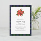 Plaid Waterverf Elegant Kerstfeest Tartan Kaart (Staand voorkant)