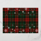 Plaid Waterverf kerstfeest Folie Uitnodiging (Achterkant)