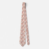 Plaid Weave Peach Pink Spring Stropdas (Voorkant)