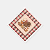 Plaid & Whimsy – Festive Thanksgiving Turkey Servet (Hoek)