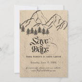 Plaid Wilderness Save the Date Kaart (Voorkant)