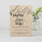 Plaid Wilderness Save the Date Kaart (Staand voorkant)