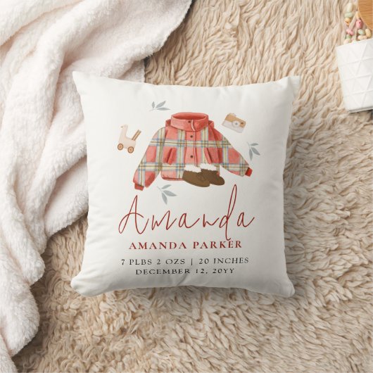 Plaid Winter Kleding Baby Kwekerij Geboorte Statis Kussen (Deken)