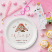 Plaid Winter Kleding Baby shower Papieren Bordje (Feest)