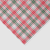 Plaid Winter Vakantie Kerst Rood, Wit, Groen Tissuepapier (Detail)