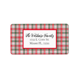 Plaid Winter Vakantie Kerstmis Familie gepersonali Etiket