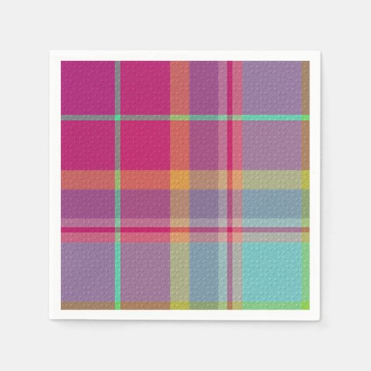 Plaid With Design Added  Napkins Servet (Voorkant)