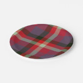 Plaid With Patterened Texture Papieren Bordje (Gekanteld)