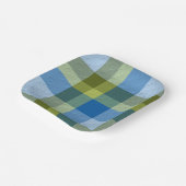 Plaid With Patterened Texture Papieren Bordje (Gebogen)