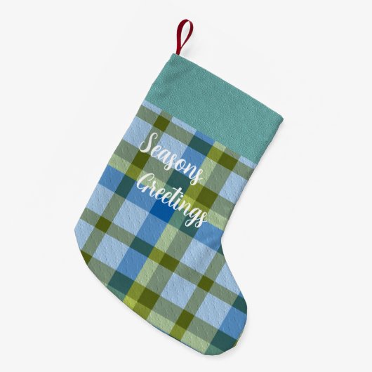 Plaid With Pattern Kleine Kerstsok (Voorkant (Hangend))