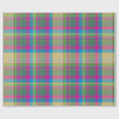 Plaid With Patterned Texture Wrapping Paper Cadeaupapier (Vlak)