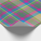 Plaid With Patterned Texture Wrapping Paper Cadeaupapier (Hoek)