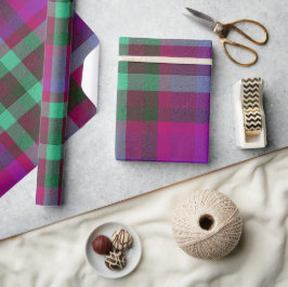 Plaid With Patterned Texture Wrapping Paper Cadeaupapier