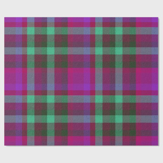 Plaid With Patterned Texture Wrapping Paper Cadeaupapier (Vlak)