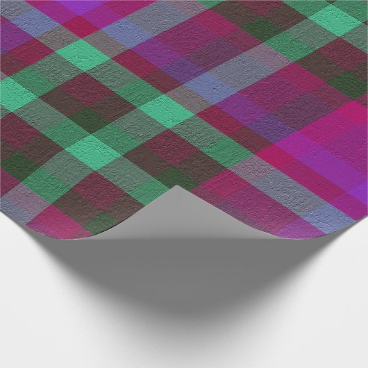 Plaid With Patterned Texture Wrapping Paper Cadeaupapier (Hoek)
