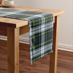 Plaid Witte Groene Witte Clan Gordon Tartan Korte Tafelloper