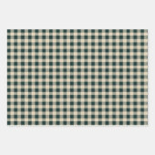 Plaid Woodland Green en Tan Collectie Inpakpapier Vel (Voorkant)