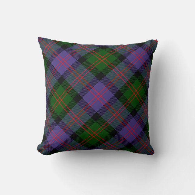 Plaid Worpillow Blair Modern Schotse Ruit Kussen (Voorkant)