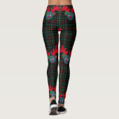 plaid xmas rendiermaan emoji leggings (Achterkant)